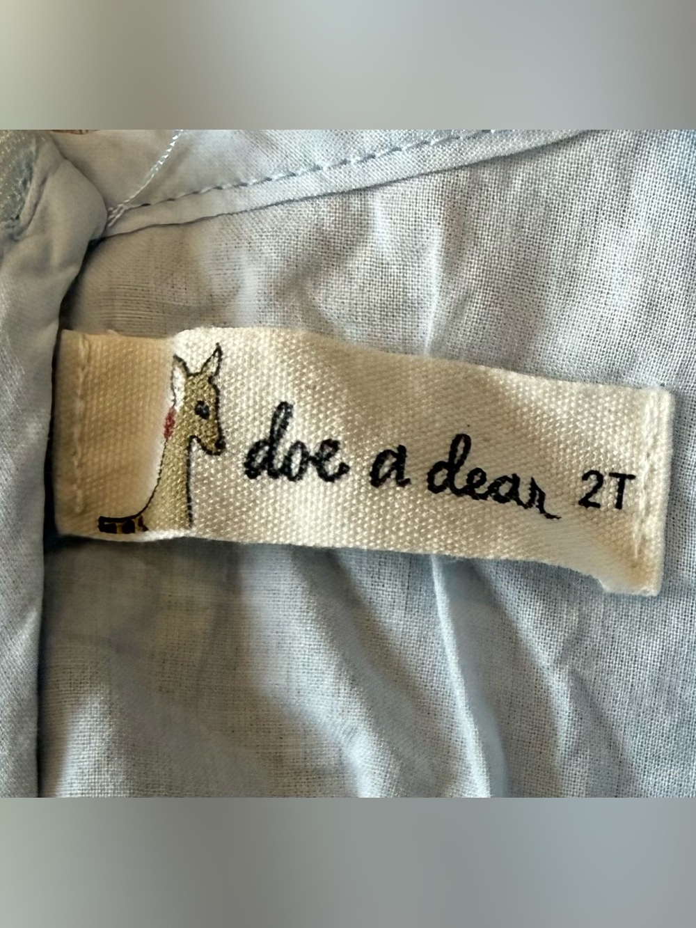 Doe A Dear 2T Girls Light Blue, Embroidered, Sparking Tulle Party Dress - Picture 2 of 5